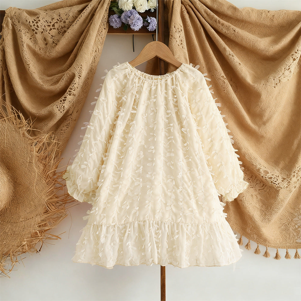 Rochie cu detalii Laran Crem