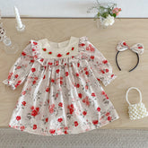 Rochie cu cordeluta Ikena Rosu