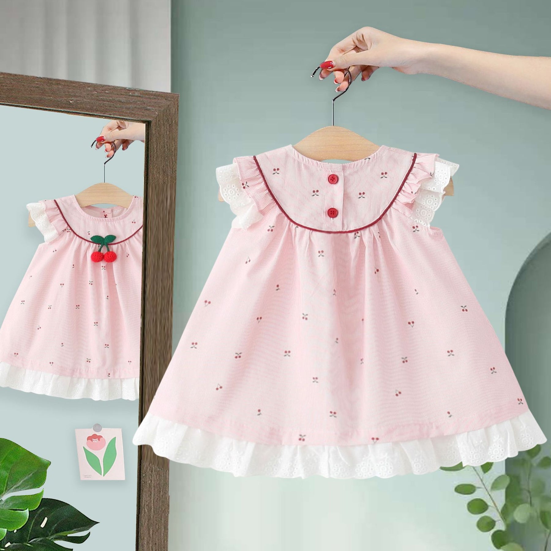 Rochie cu detalii Carel Roz