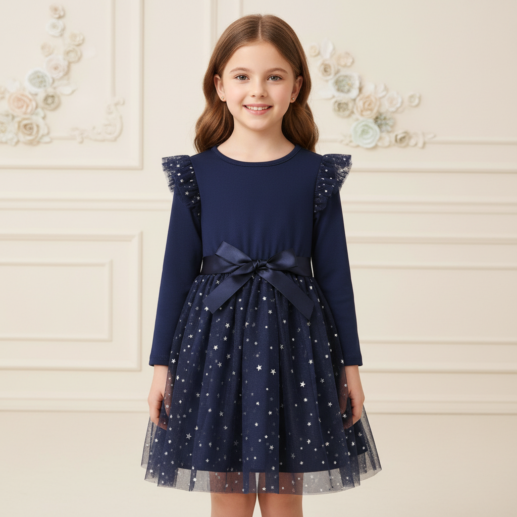Rochie cu detalii Selida Bleumarin