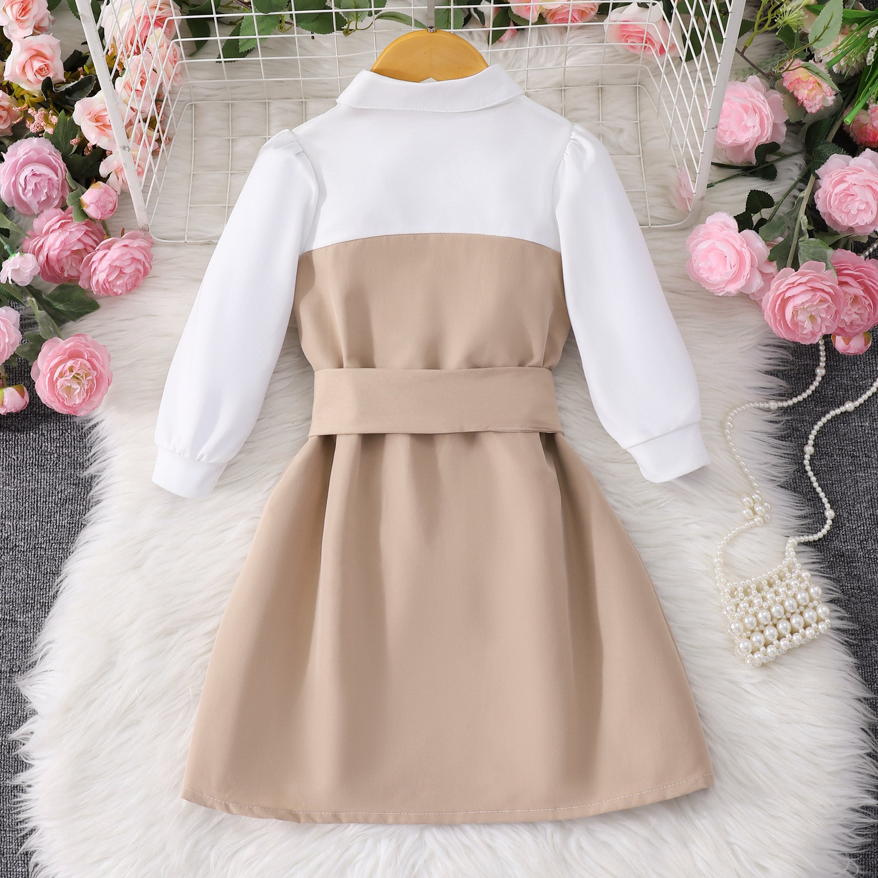 Rochie cu detalii Oldy Crem