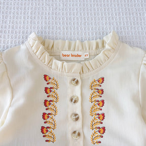 Rochie cu detalii Laviria Crem