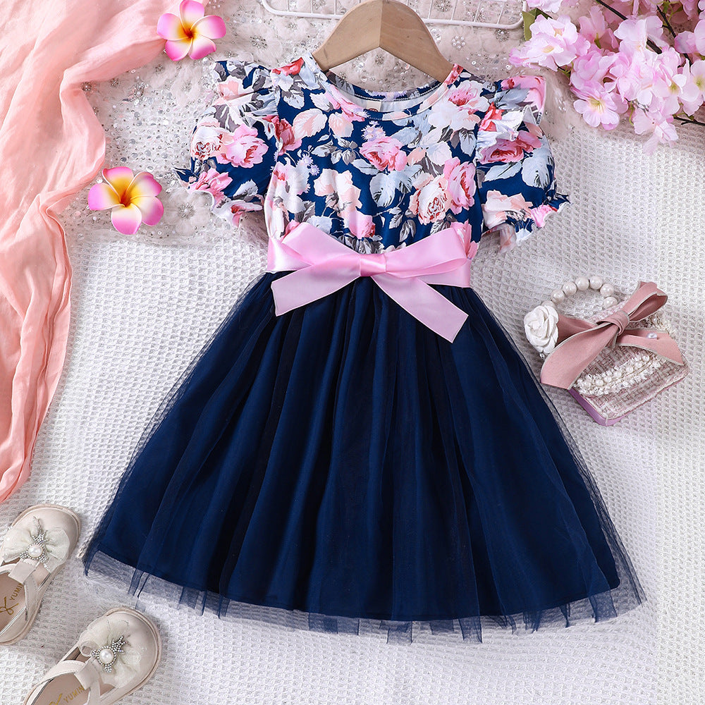 Rochie cu detalii Bersy Bleumarin