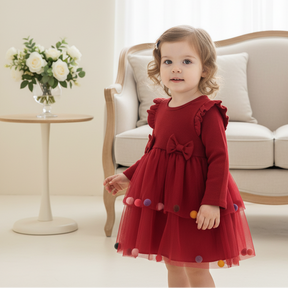Rochie cu detalii Emalia Rosu