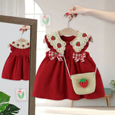 Rochie cu posetuta Elunova Rosu