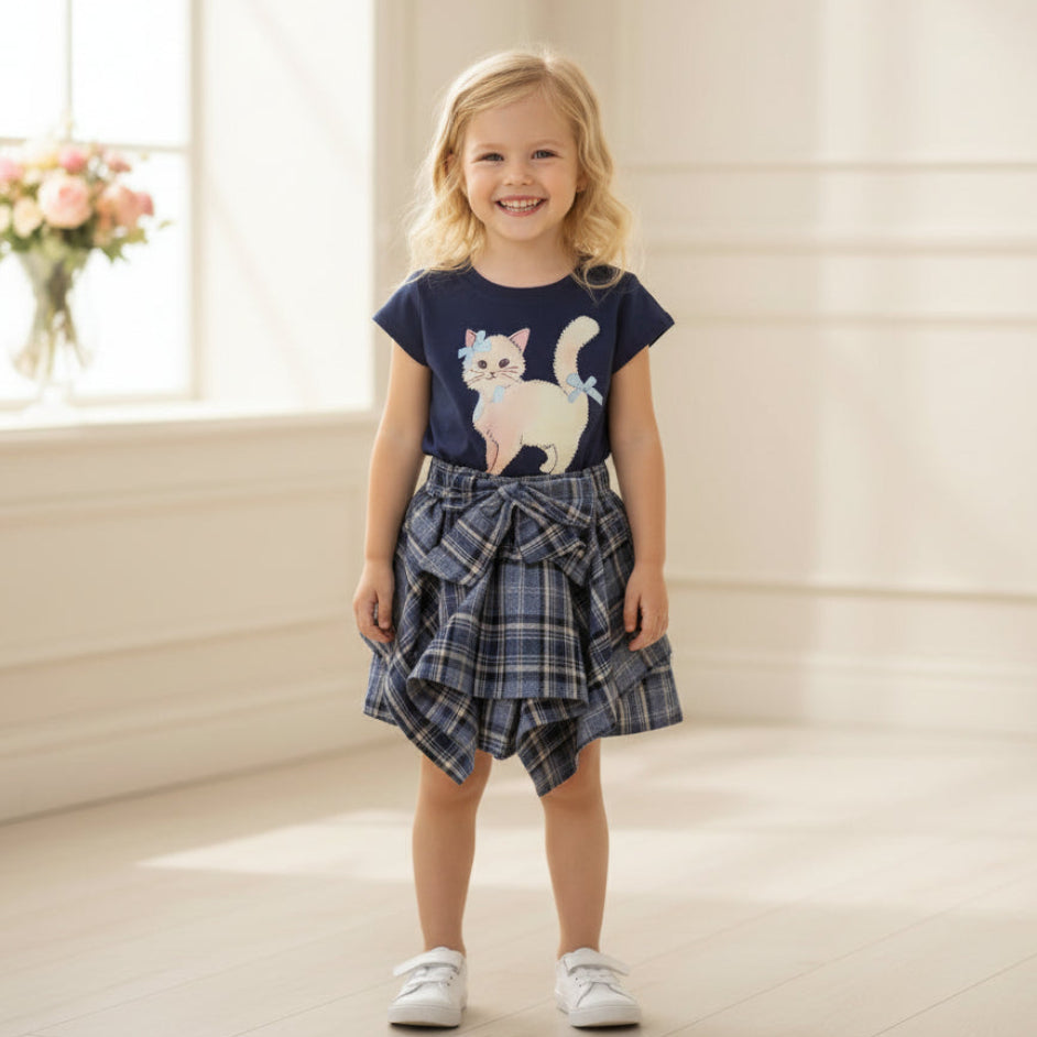 Set din doua piese Ribbon Bleumarin