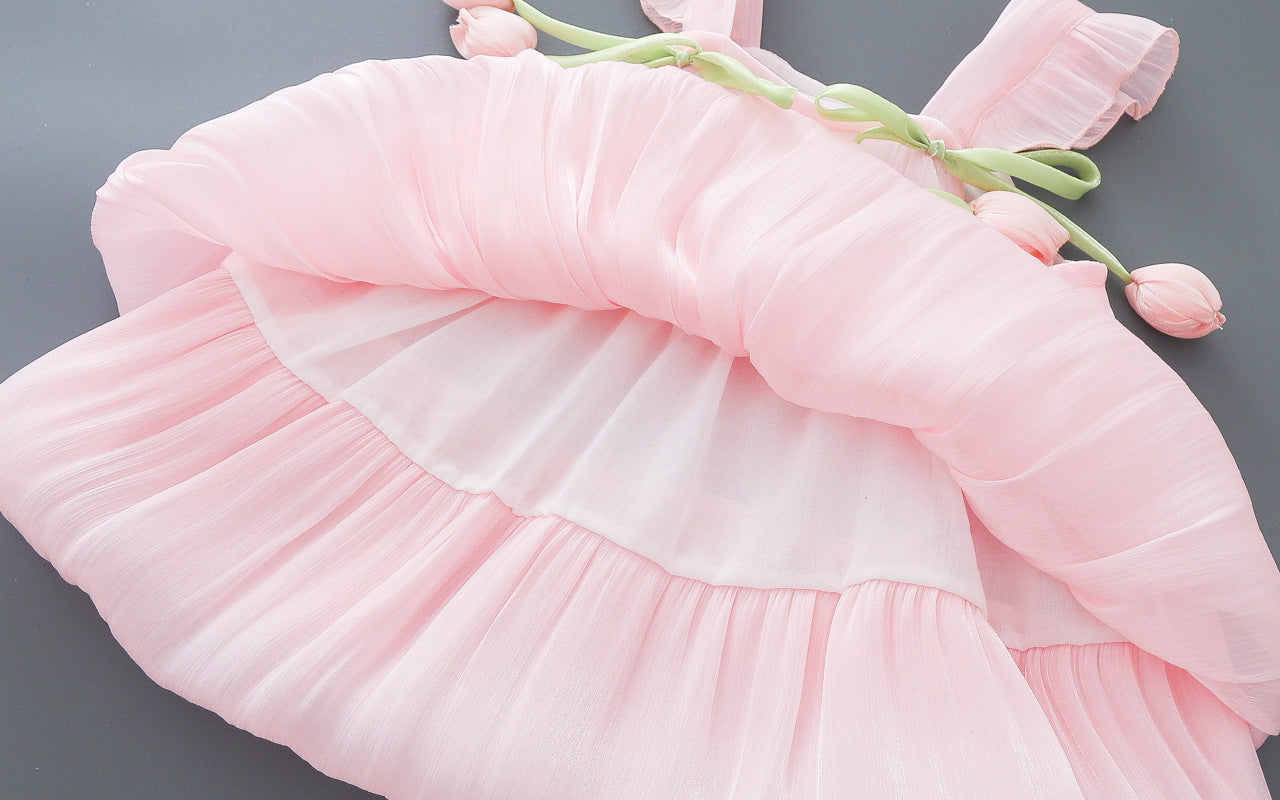 Rochie cu detalii Aelix Roz