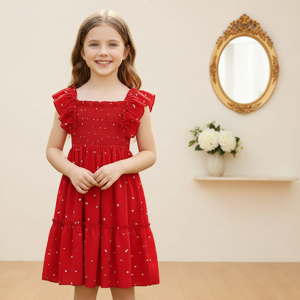 Rochie cu detali Rihane Rosu