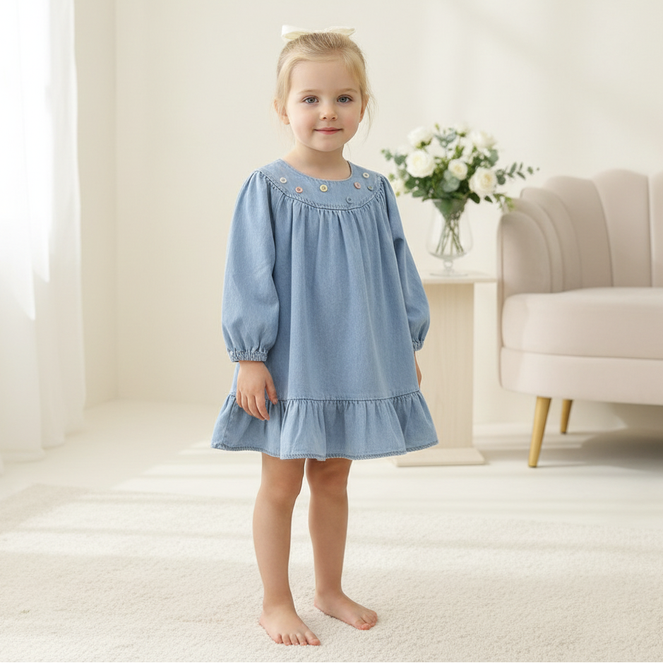 Rochie cu detalii Fandy Albastru