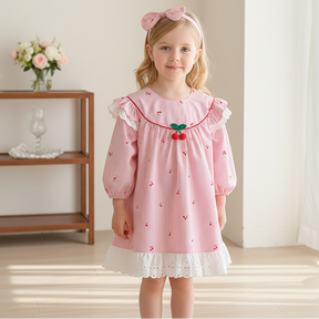 Rochie cu cordeluta Laresa Roz