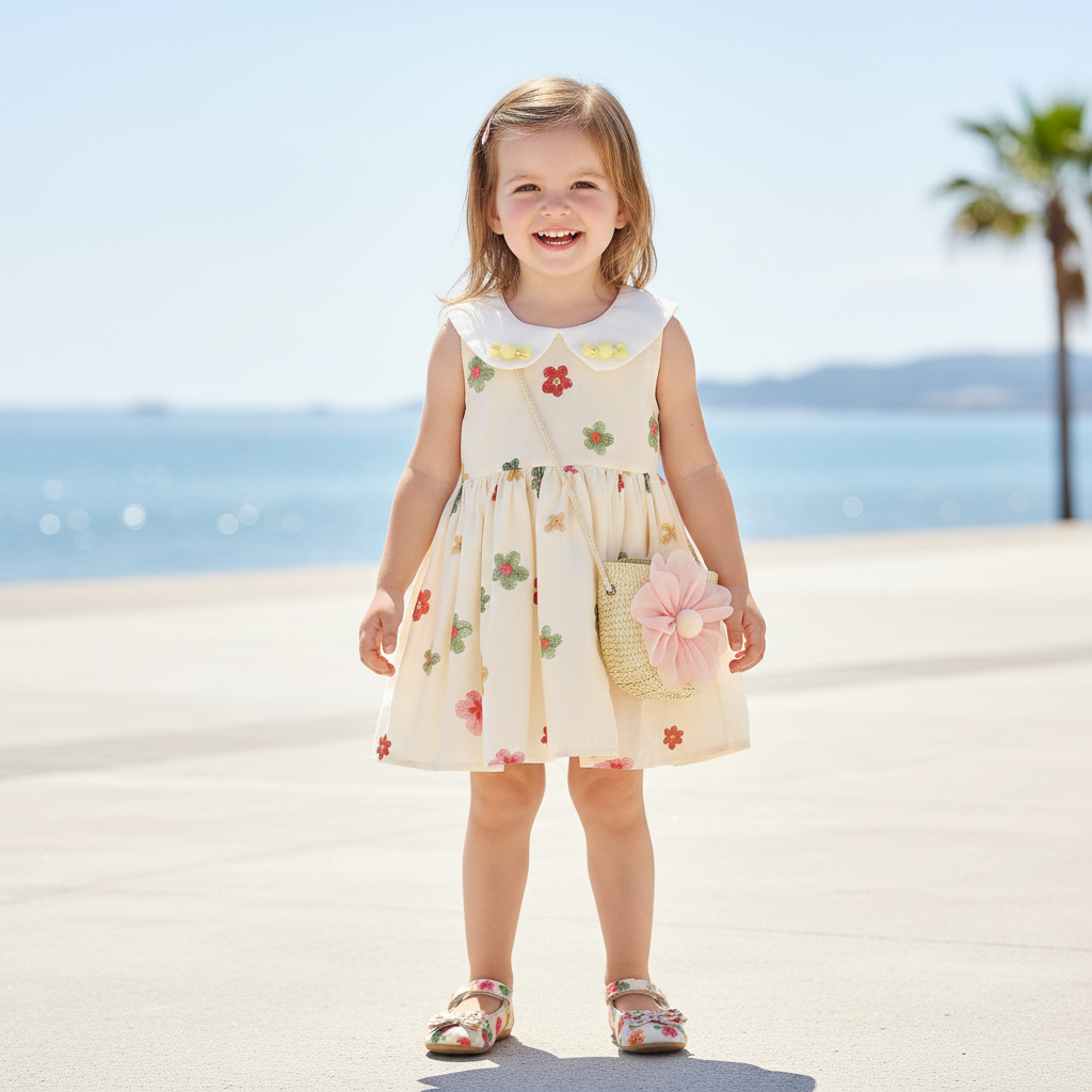 Rochie cu posetuta Lumio Crem