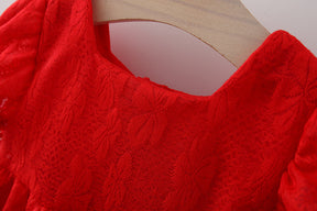 Rochie cu cordeluta Solmia Rosu