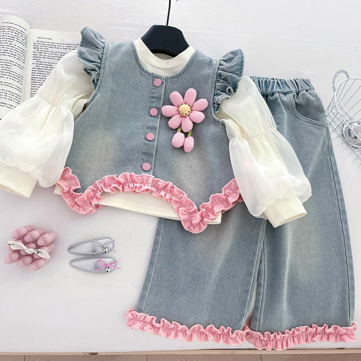 Set din trei piese Heray Albastru Deschis