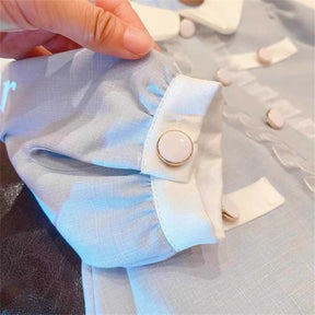 Rochie cu detalii Evira Albastru Deschis