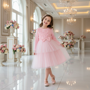 Rochie cu detalii Hanery Roz