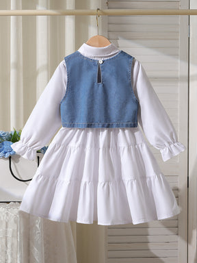 Rochie tip camasa cu vesta Sorenya