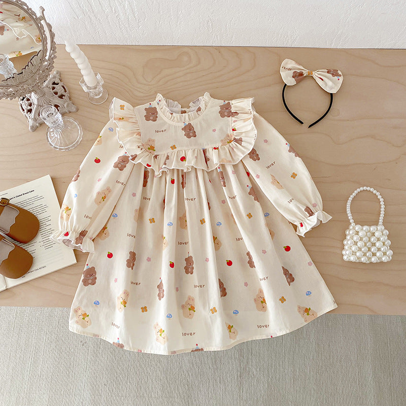 Rochie cu cordeluta Lelora Crem