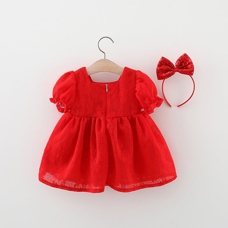 Rochie cu cordeluta Solmia Rosu