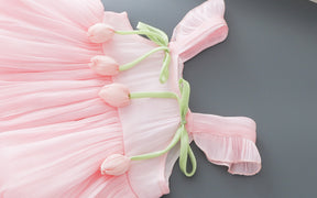 Rochie cu detalii Aelix Roz