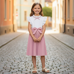 Rochie  cu detalii Remida Roz