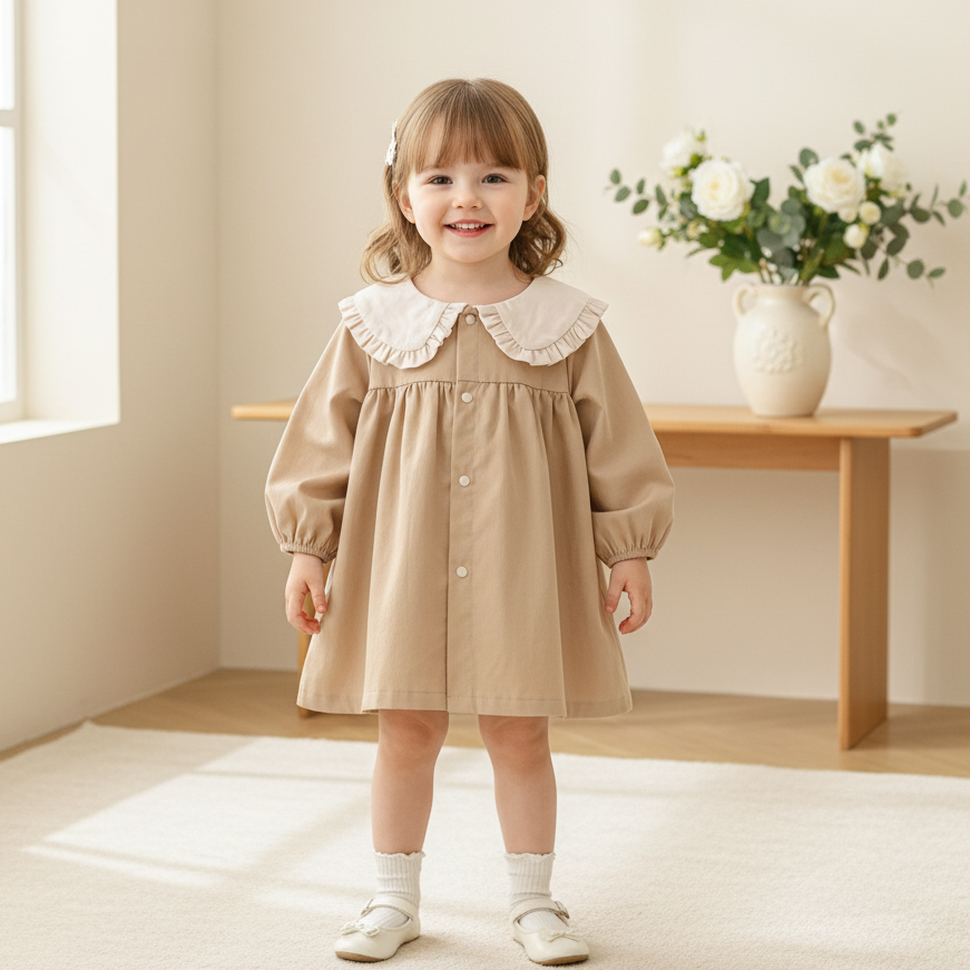 Rochie cu detalii Yusia Crem