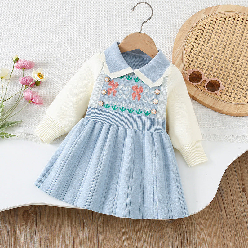 Rochie cu detalii Rasida Albastru