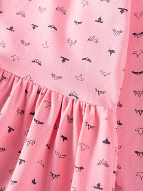 Rochie cu detalii Anesta Roz