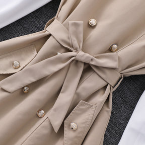 Rochie cu detalii Menyr Crem