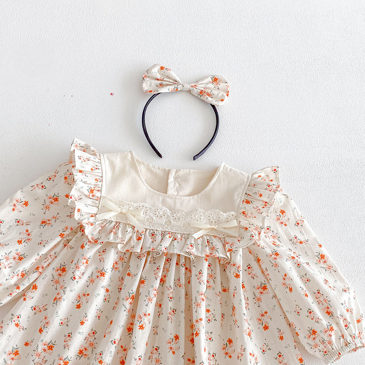 Rochie cu cordeluta Lonyra Crem