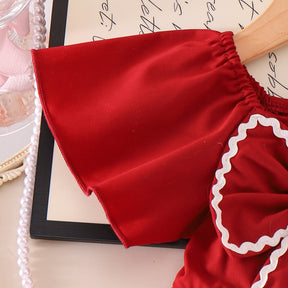 Rochie cu detalii Manaer Rosu