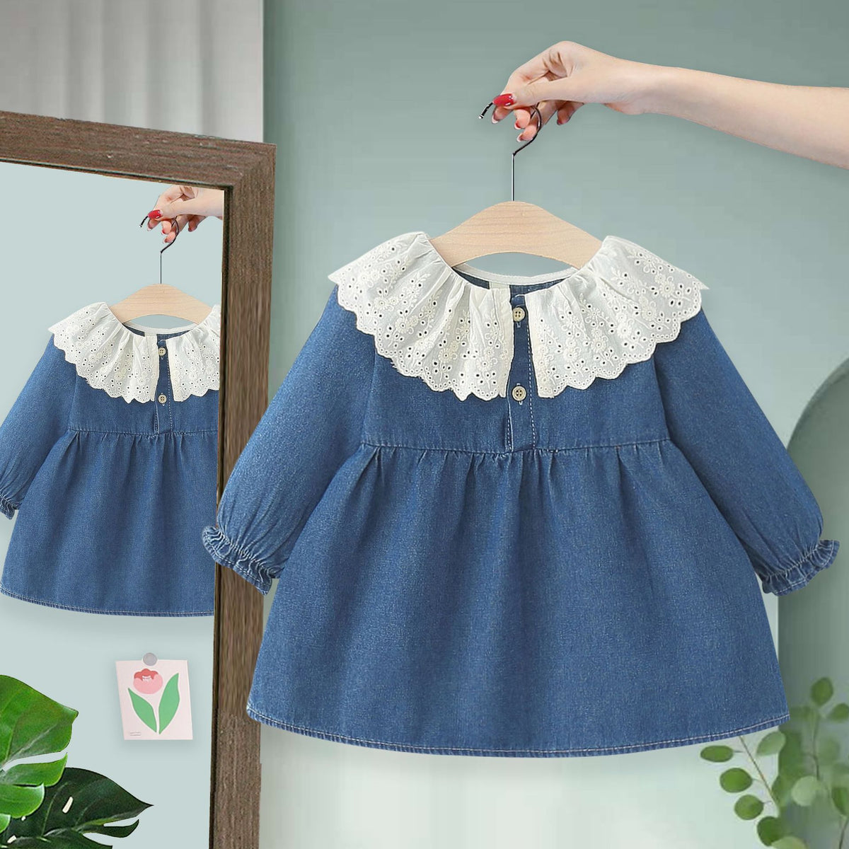 Rochie cu detalii Somita Albastru Inchis