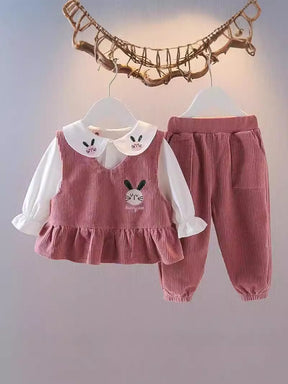 Set din trei piese Bunny Roz