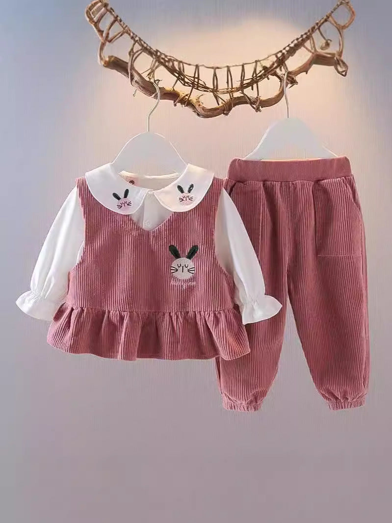 Set din trei piese Bunny Roz
