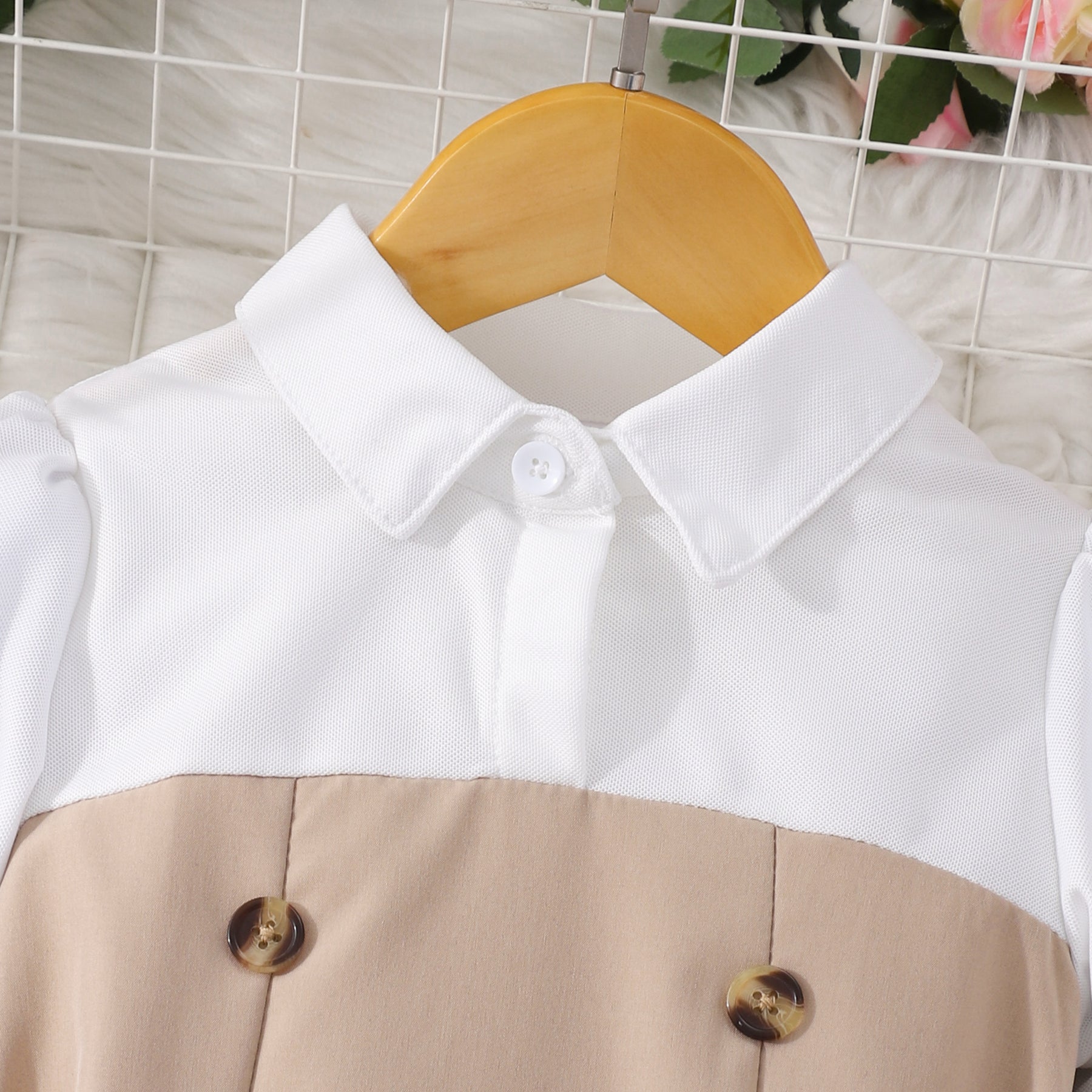 Rochie cu detalii Oldy Crem