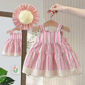 Rochie cu palarie Solvani Roz