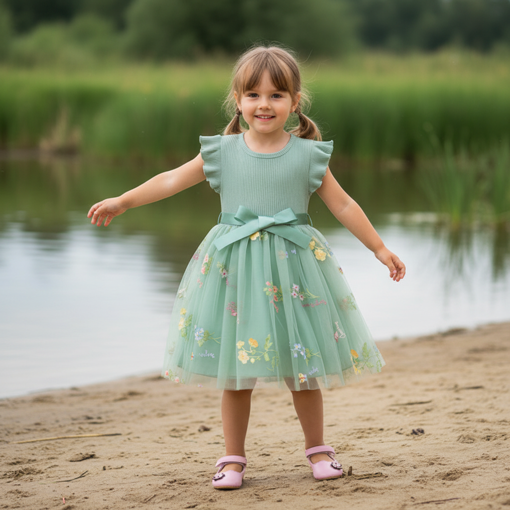 Rochie cu detalii Zyrena  Verde