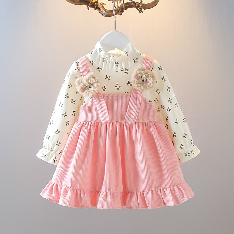 Rochie cu detalii Mamary Roz