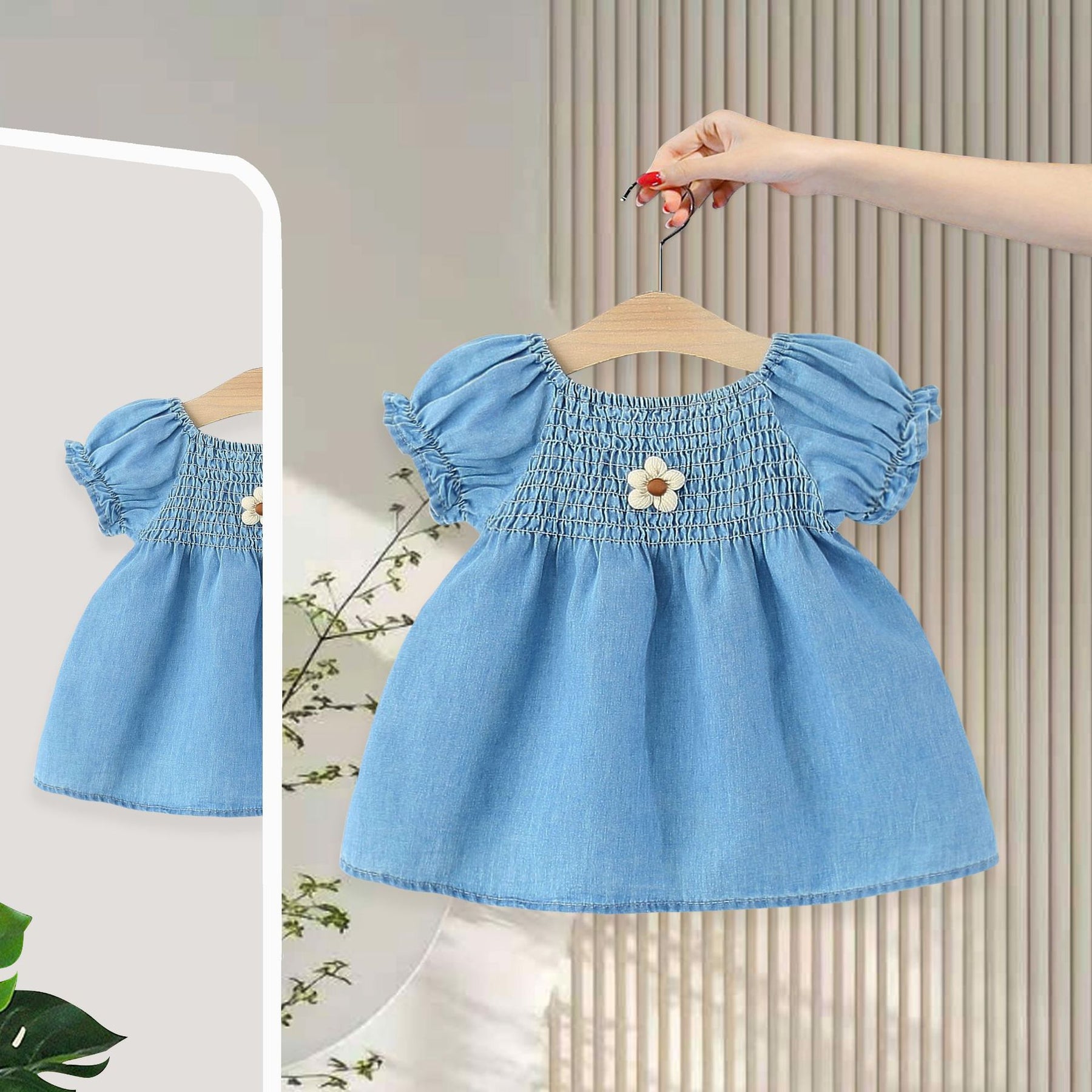 Rochie cu detalii Kivana Albastru