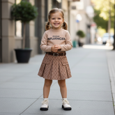 Set din doua piese Mini Influencer Maro