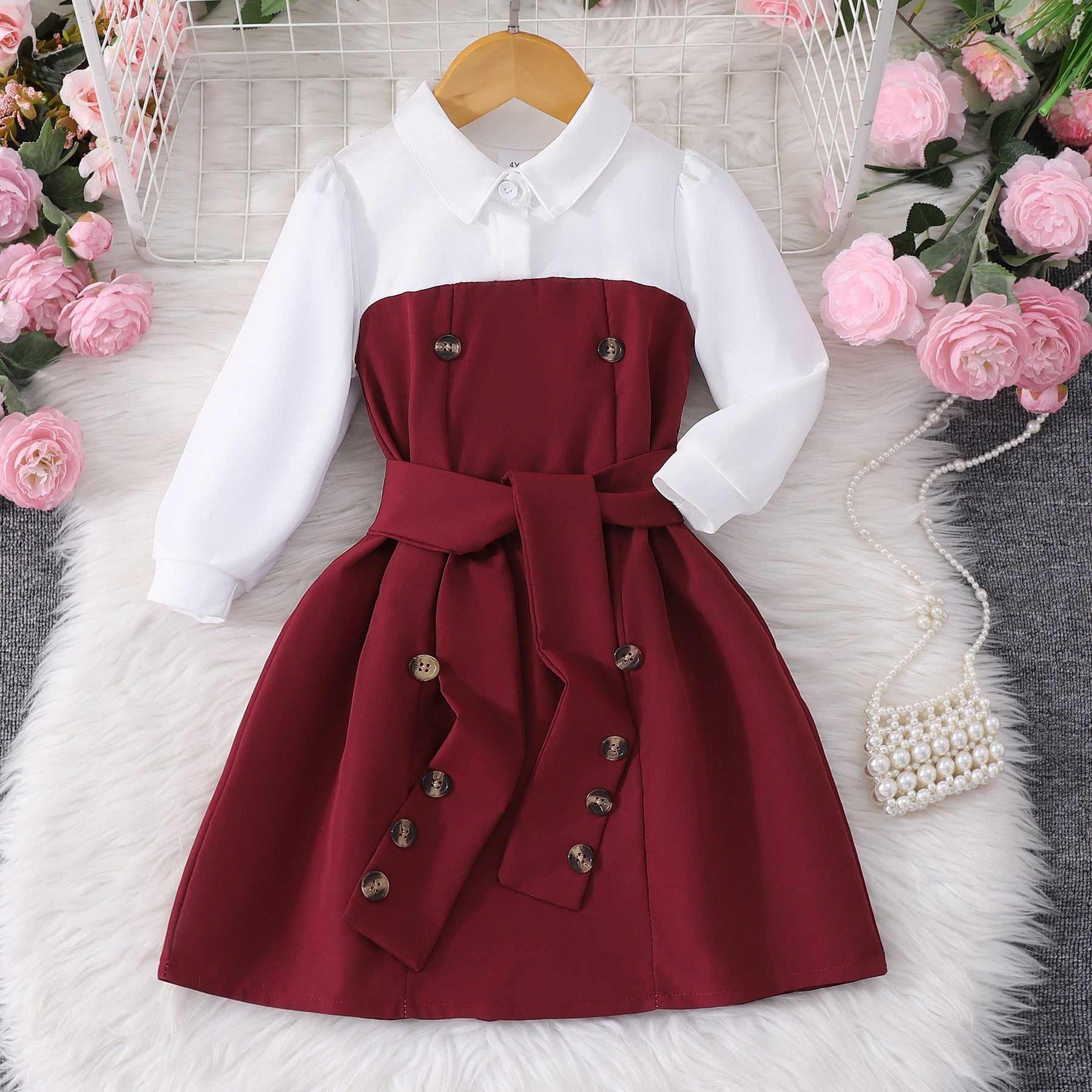 Rochie cu detalii Oldy Visiniu