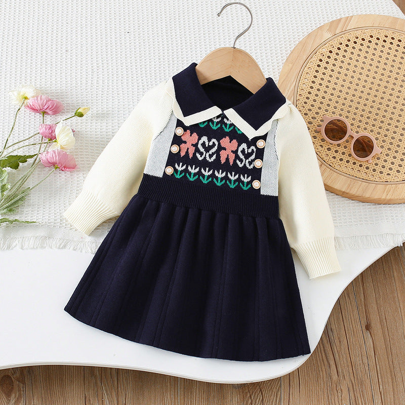 Rochie cu detalii Rasida Bleumarin