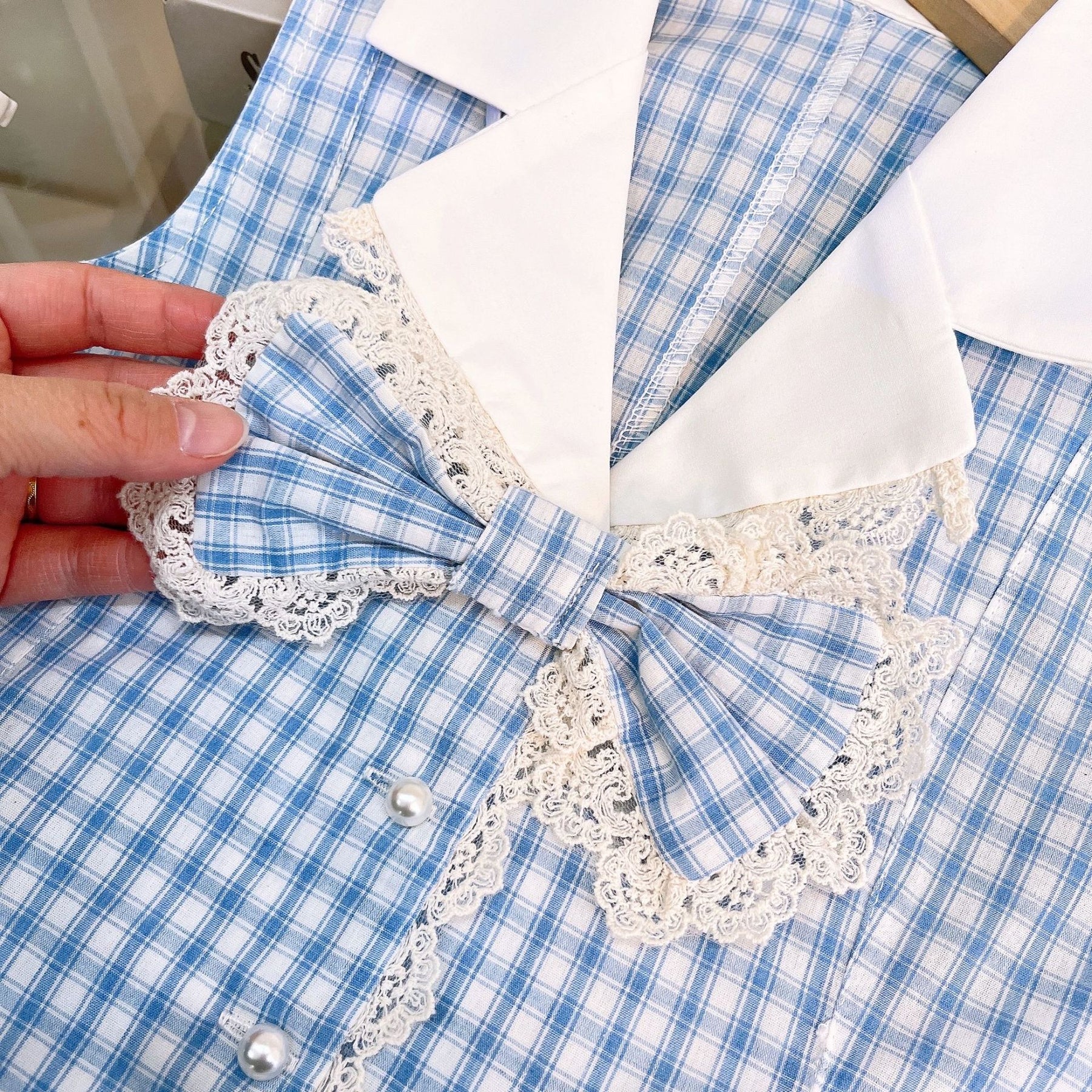 Rochie cu detalii Kaelune Albastru