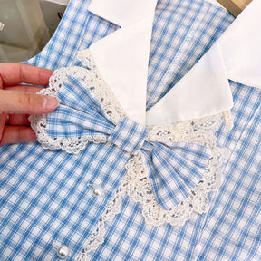 Rochie cu detalii Kaelune Albastru