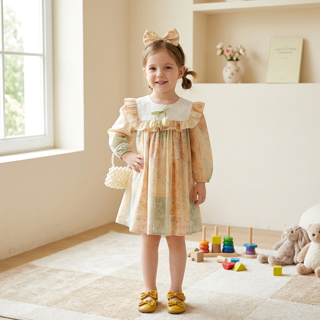 Rochie cu cordeluta Hanel Crem