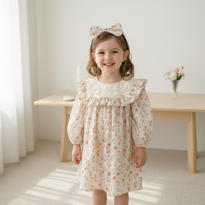 Rochie cu cordeluta Lonyra Crem