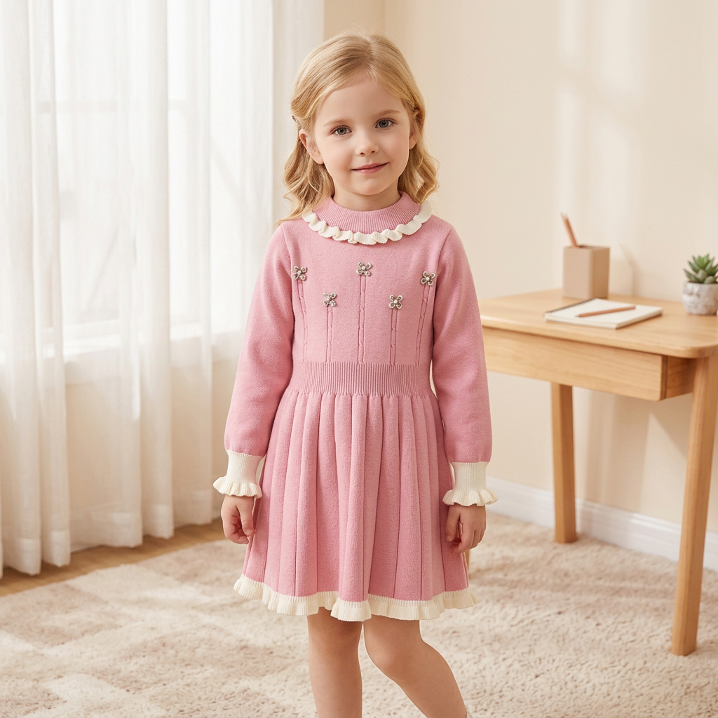 Rochie cu detalii Ambar Roz