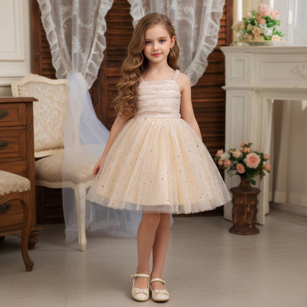Rochie cu detalii Lunara Crem