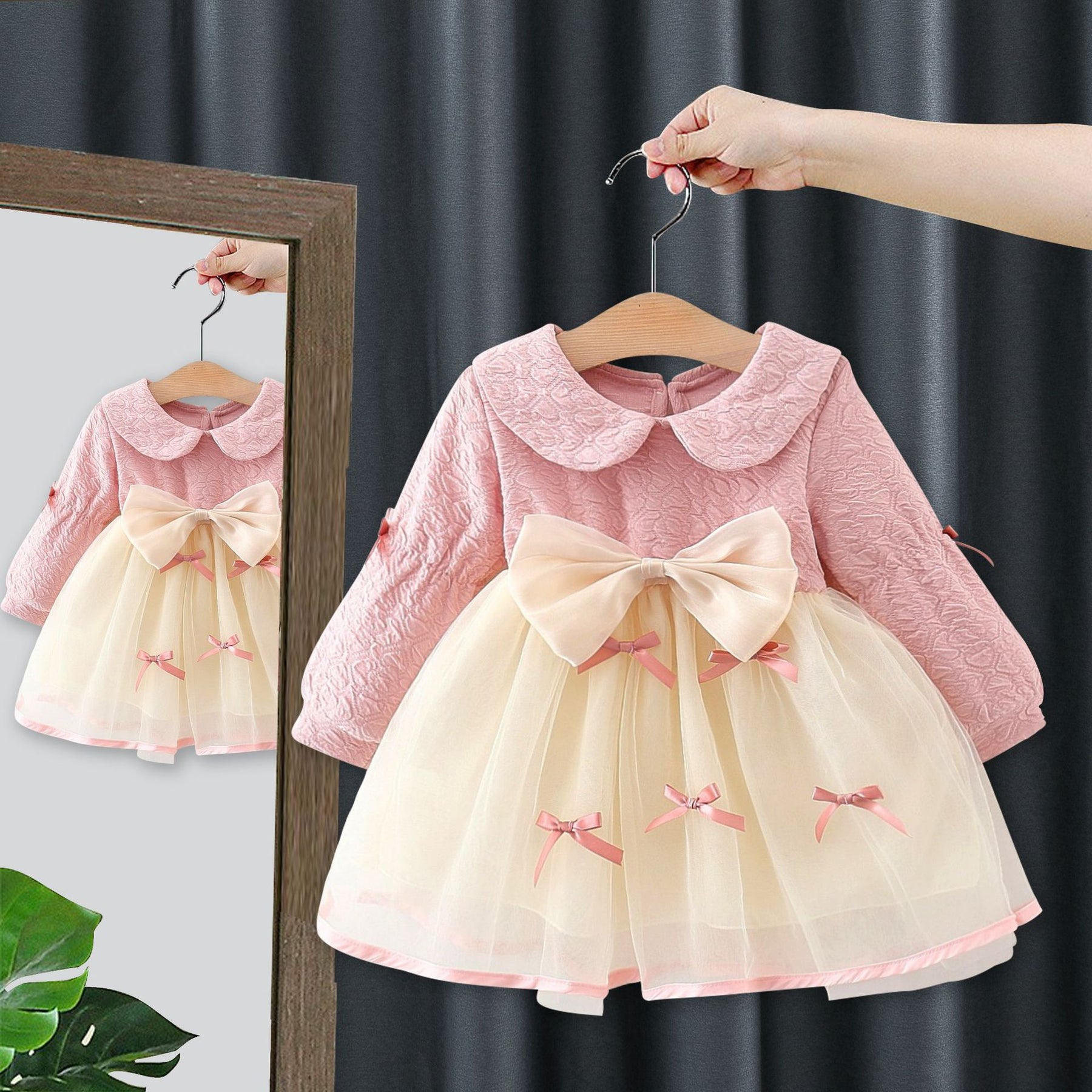 Rochie cu detalii Medin Roz