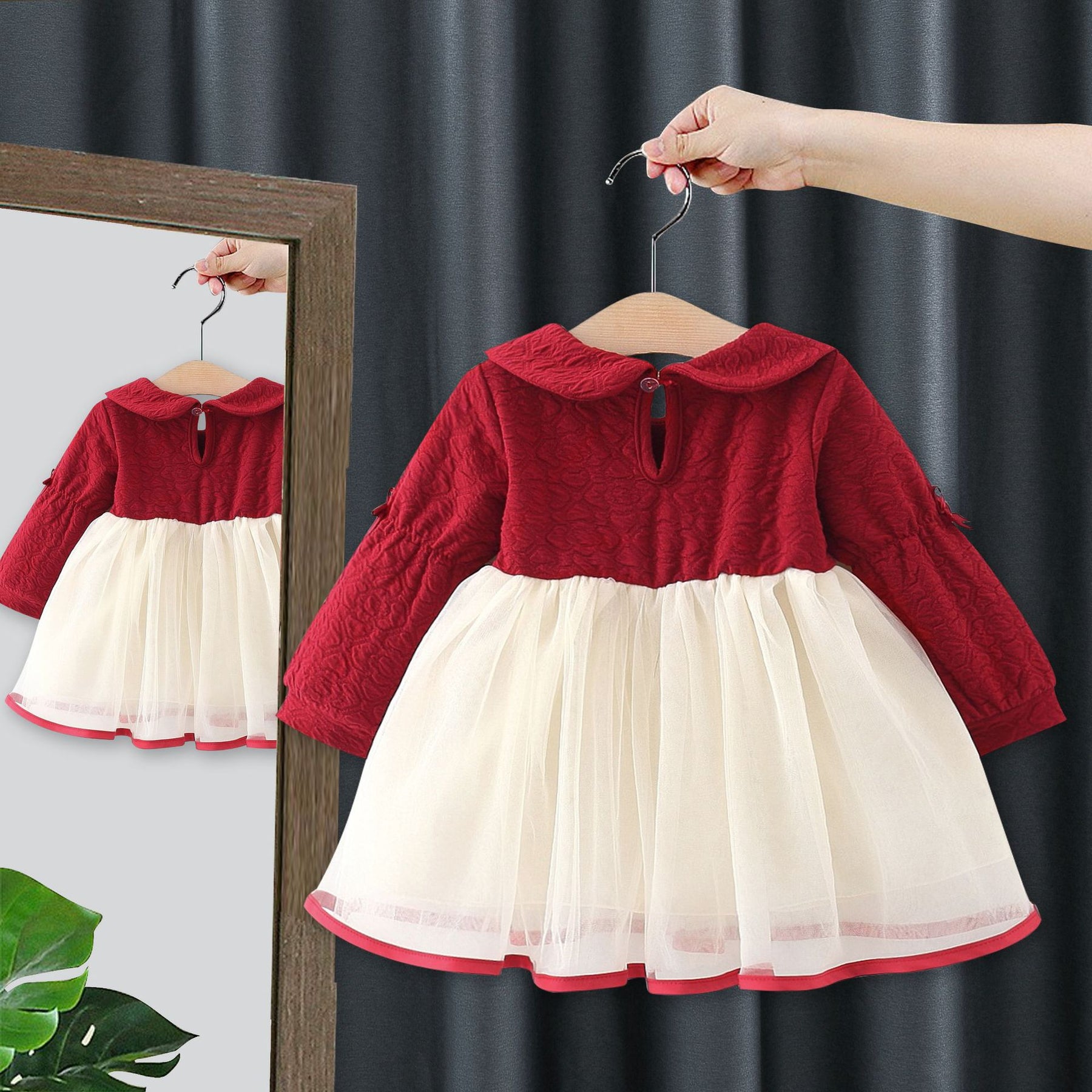 Rochie cu detalii Medin Rosu