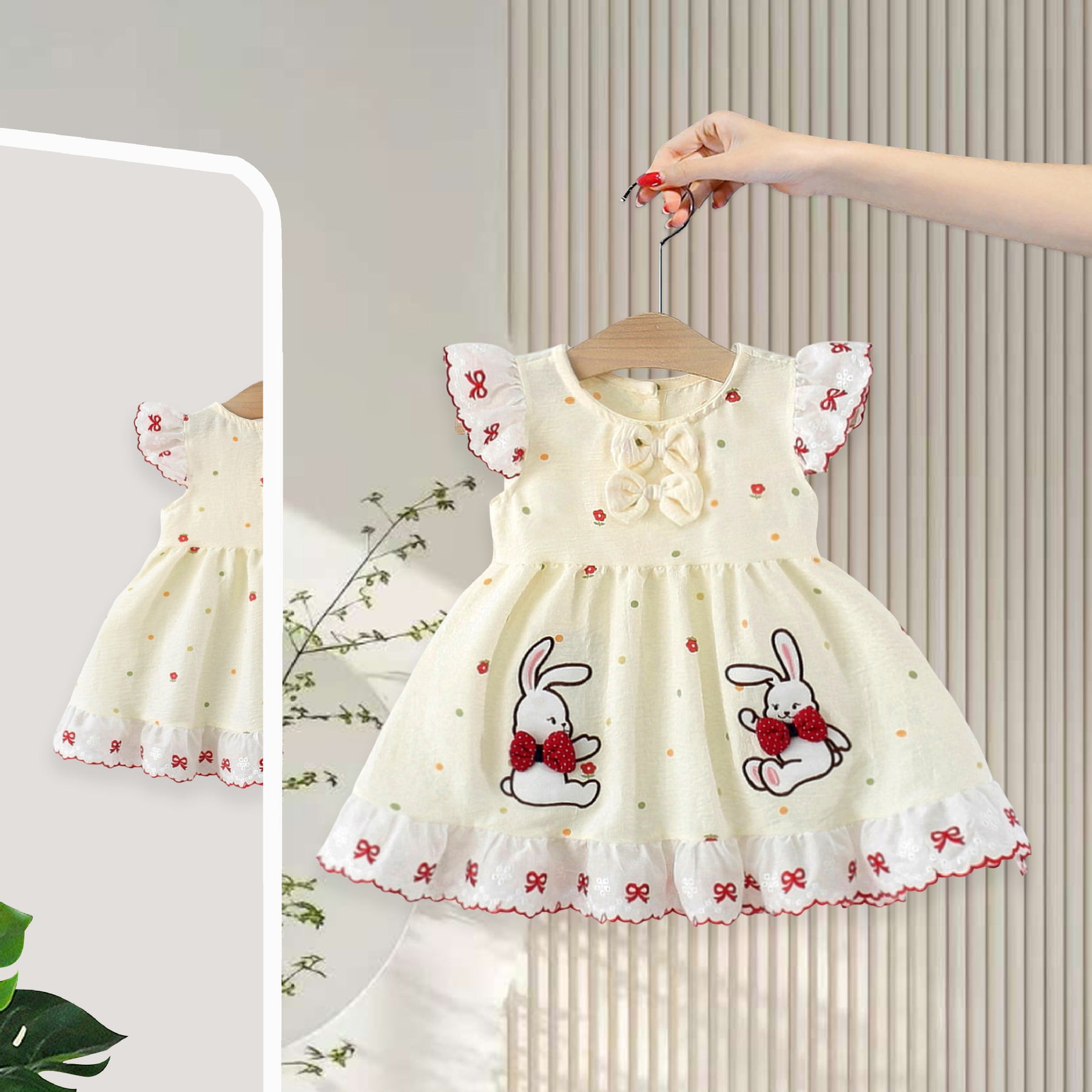 Rochie cu detalii Prada Crem